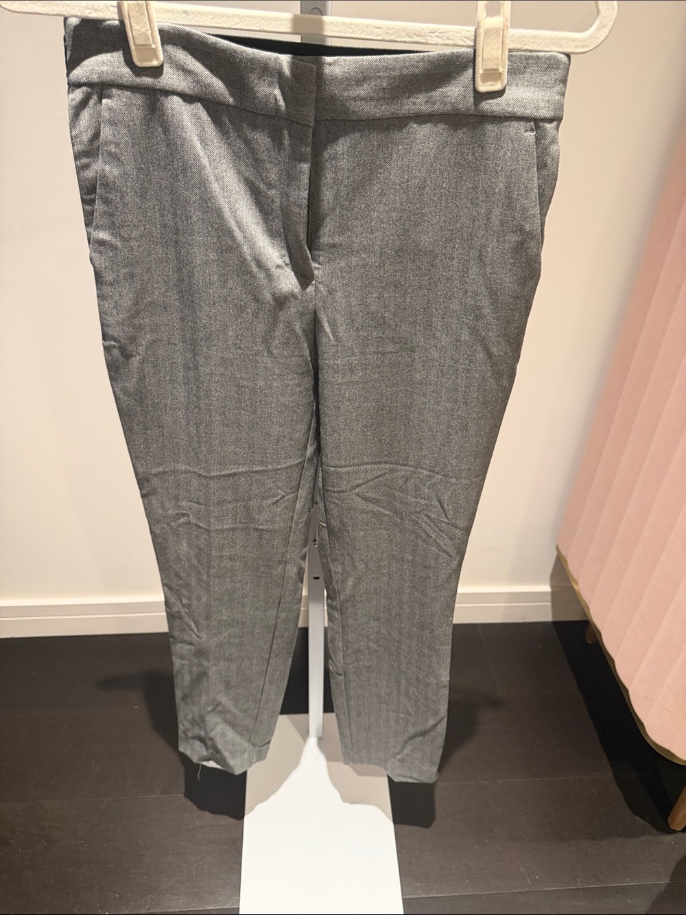 Zara Grey Tailored Slim Trousers